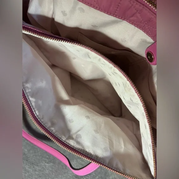 Kate Spade Wilson Road Quilted Talya Tote Bag in Ruffled Pansy Pink - Picture 11 of 14